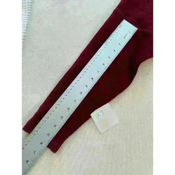 FH Clothing Co Sweater Women One Size  
Red Zip Mock Neck Boxy Cardigan Jacket - Picture 7 of 8